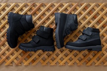 Helsinki-Siyah Hakiki Deri Çocuk Bot