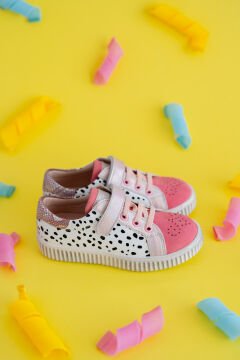 Gloss Mercan Hakiki Deri Ortopedik Kız Çocuk Spor Ayakkabı