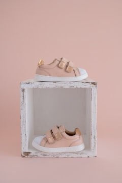 Ecco- Pudra Cırtlı Hakiki Deri Ortopedik Çocuk Spor Ayakkabı