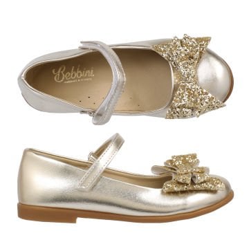 Linda Fiyonklu Özel Gün Gold Vegan Kız Çocuk Babet