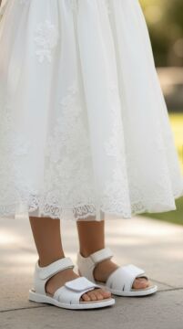 Bella Beyaz Vegan Kız Çocuk Sandalet