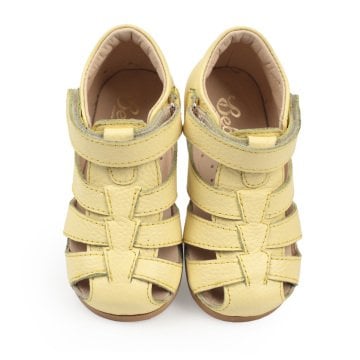Sarı İlk Adım Hakiki Deri Çocuk Sandalet