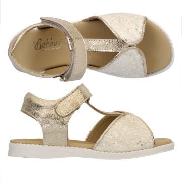 Talia Gold Pullu Hakiki Deri Kız Çocuk Sandalet