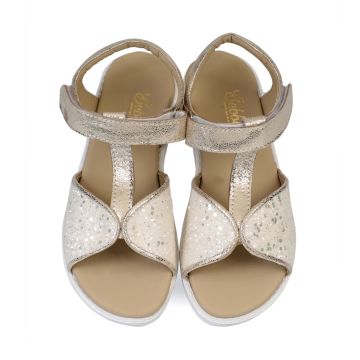 Talia Gold Pullu Hakiki Deri Kız Çocuk Sandalet