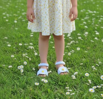 Fiore - Sarı Beyaz Kız Çocuk Sandalet