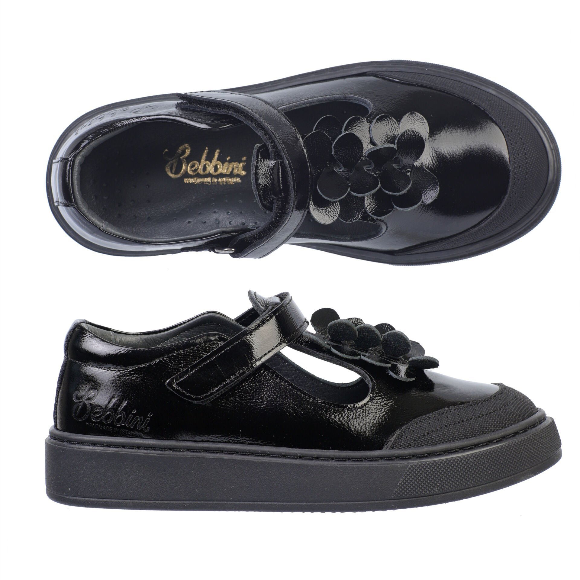 Este-Siyah Hakiki Deri Kız Çocuk Okul Ayakkabısı