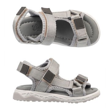 Sunny Gri Hakiki Deri Erkek Çocuk Sandalet