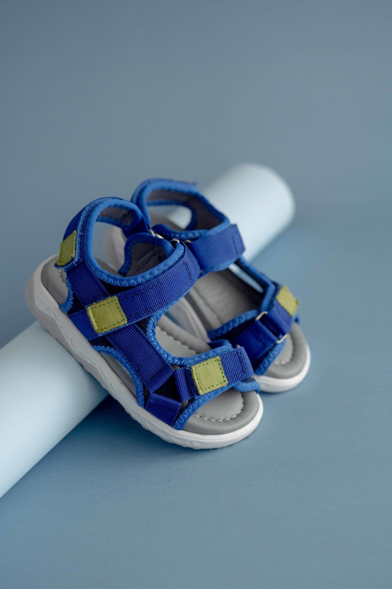 Sunny- Mavi Deri Çocuk Sandaleti