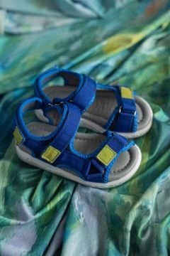 Sunny Mavi Deri Çocuk Sandalet