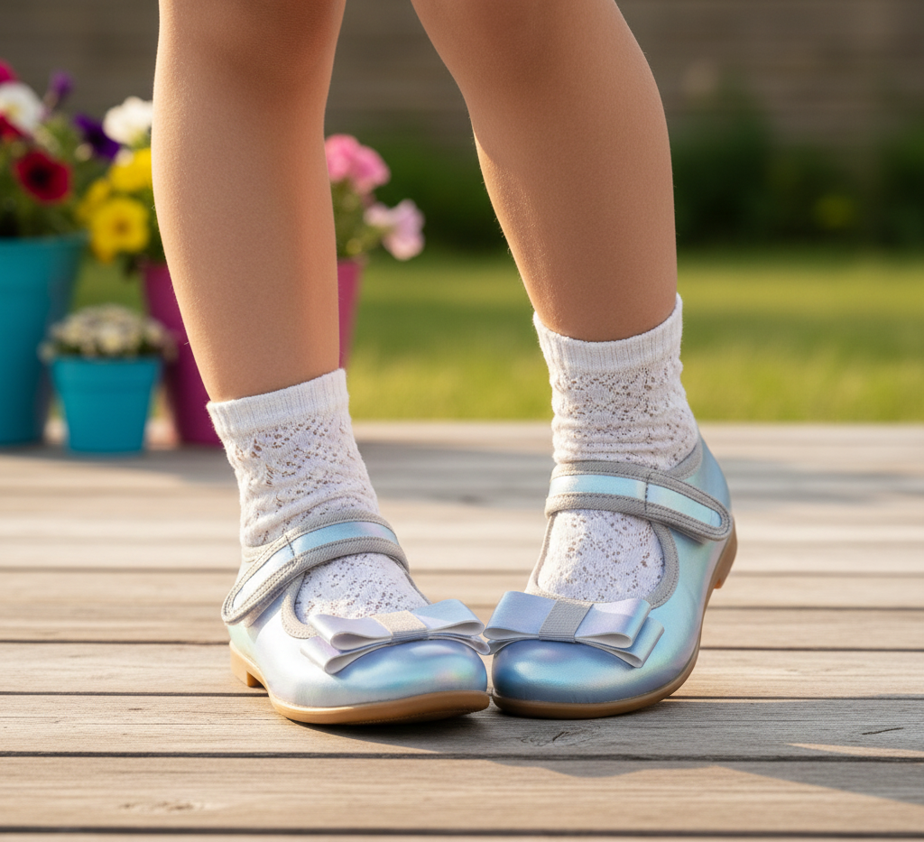 Chloe-Özel Gün Mavi Elsa Vegan Kız Çocuk Babet