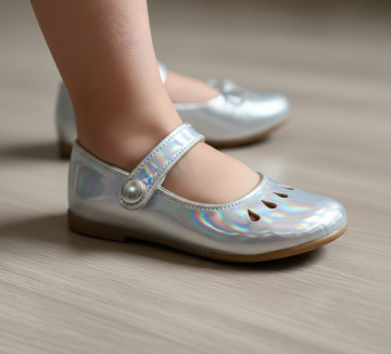 Melissa Özel Gün Gümüş Vegan Kız Çocuk Babet